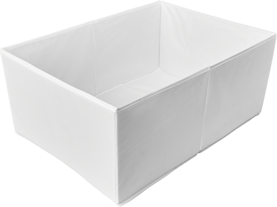 Короб для хранения без крышки 55x25x39 см полиэстер цвет белый