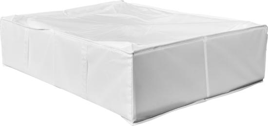 Короб для хранения с крышкой 72x18x52 см полиэстер цвет белый