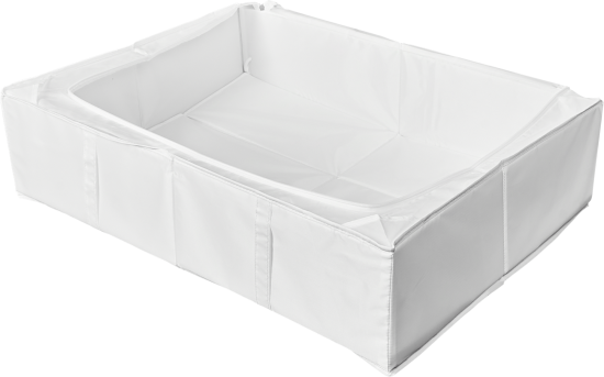 Короб для хранения с крышкой 72x18x52 см полиэстер цвет белый