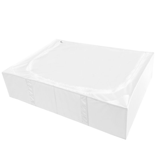 Короб для хранения с крышкой 72x18x52 см полиэстер цвет белый