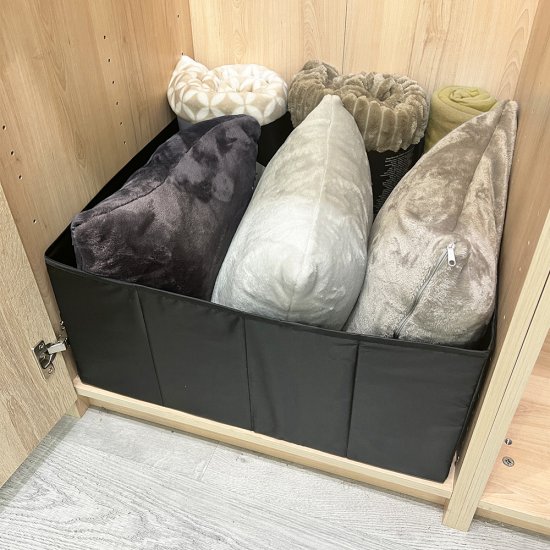 Короб для хранения без крышки 55x25x52 см полиэстер цвет черный