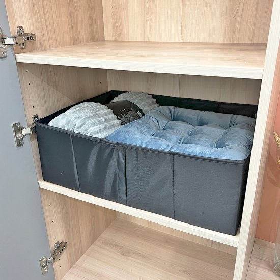 Короб для хранения без крышки 55x25x39 полиэстер цвет черный