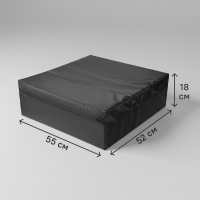 Короб для хранения с крышкой 55x18x52 см полиэстер цвет черный