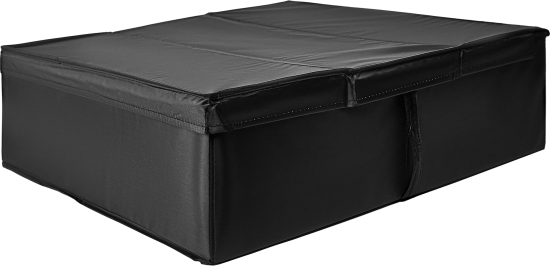 Короб для хранения с крышкой 55x18x52 см полиэстер цвет черный