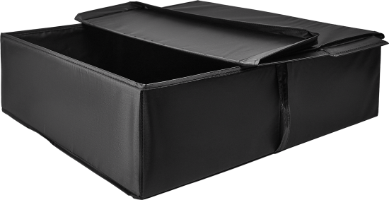 Короб для хранения с крышкой 55x18x52 см полиэстер цвет черный