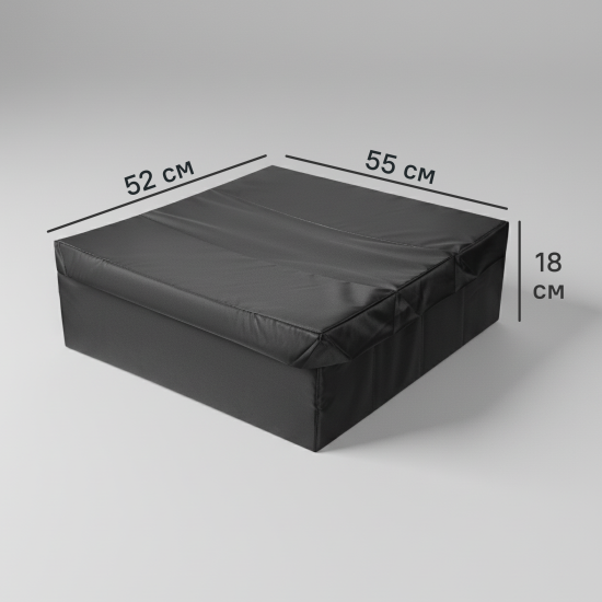 Короб для хранения с крышкой 55x18x52 см полиэстер цвет черный