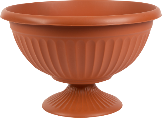 Кашпо-миска Idea Ламела ø40 h18 см v13.3 л пластик терракотовый
