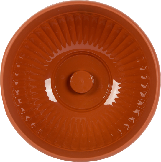 Кашпо-миска Idea Ламела ø40 h18 см v13.3 л пластик терракотовый