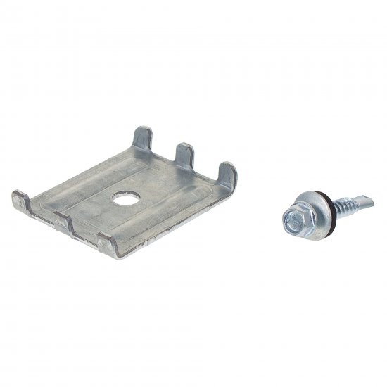 Скоба для забора Grand Line 50 мм сталь серый