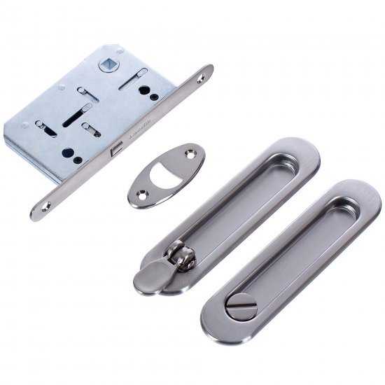 Набор ручек для раздвижной двери Armadillo SH011-BK SN-3 матовый никель