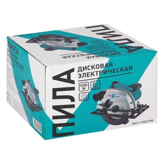 Пила дисковая электрическая 1200 Вт 185 мм (NCS-1202/185)
