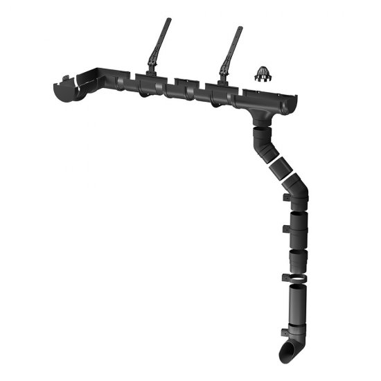 Колено стока Docke Premium пластиковое d85 мм графитовый серый RAL 7024