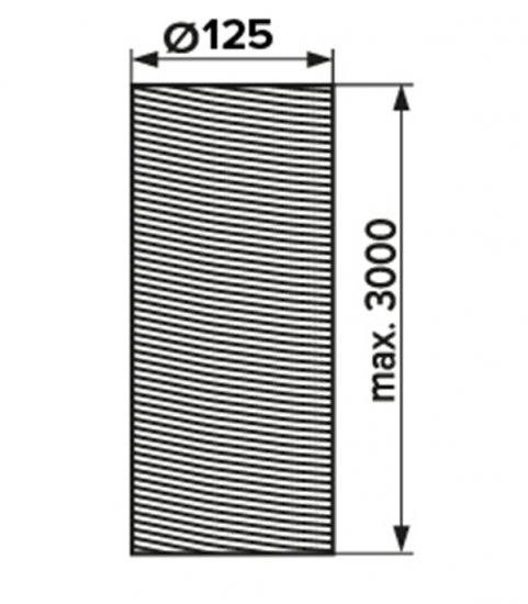 Воздуховод гибкий гофрированный Era алюминиевый d125 мм 3 м
