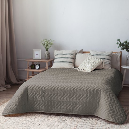Покрывало Nicolosi 240x200 см микрофибра цвет серо-коричневый