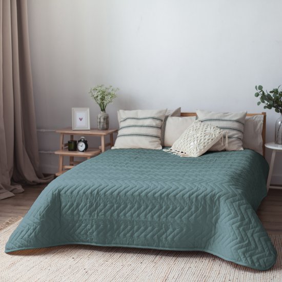 Покрывало Nicolosi 240x200 см микрофибра цвет бирюзовый