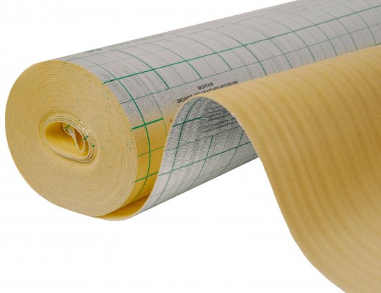 Подложка для тёплого пола ГП.09.012 3 мм 30 кв.метров полиэтилен