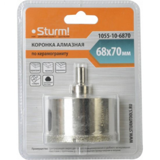 Алмазная коронка Sturm 1055-10-6870