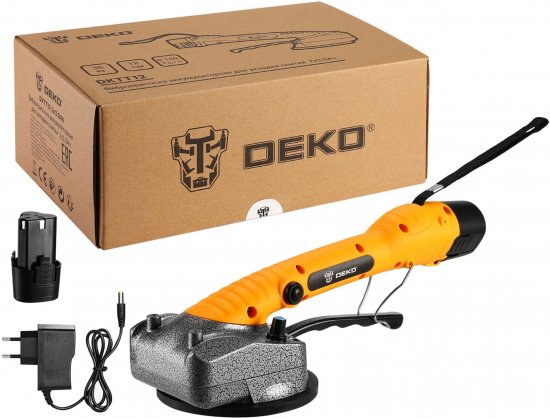 Виброприсоска аккумуляторная Deko DKTT12 063-4417, 12 В Li-ion 2x2 Ач 30 кг