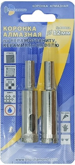 Коронка по керамике Trio-Diamond 400012 12 мм