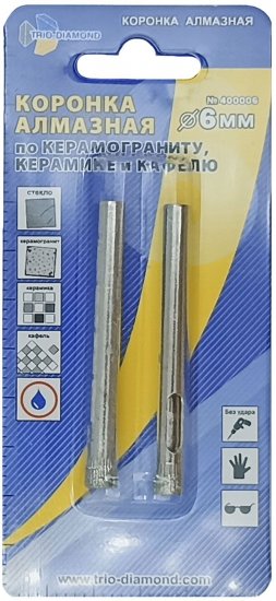 Коронка по керамике Trio-Diamond 400006 6 мм