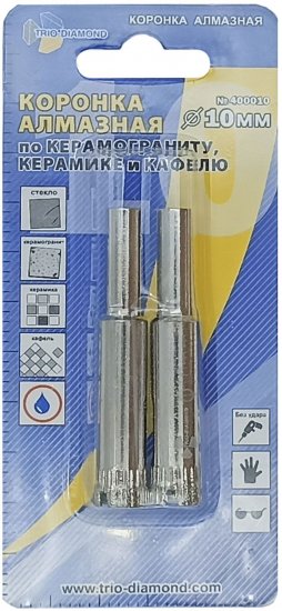 Коронка по керамике Trio-Diamond 400010 10 мм