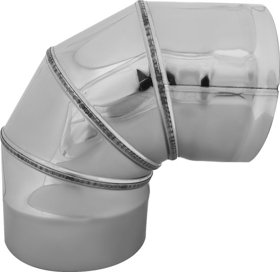 Колено Corax 4 секции угол 90 (430/0.5мм) D150 мм