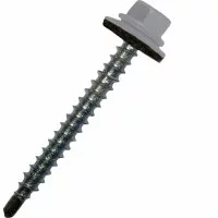 Оцинкованный кровельный саморез STARFIX 4,8x70 мм, RAL 7004, 30 шт.
