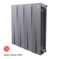 Радиатор секционный Royal Thermo Pianoforte 500/100 8 секций боковое подключение биметалл серый