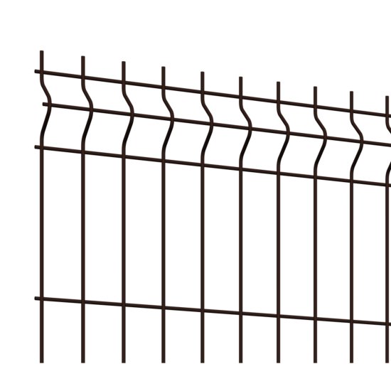 3D панель для забора Grand Line Light 2.5x2.03 м шоколадно-коричневый RAL 8017