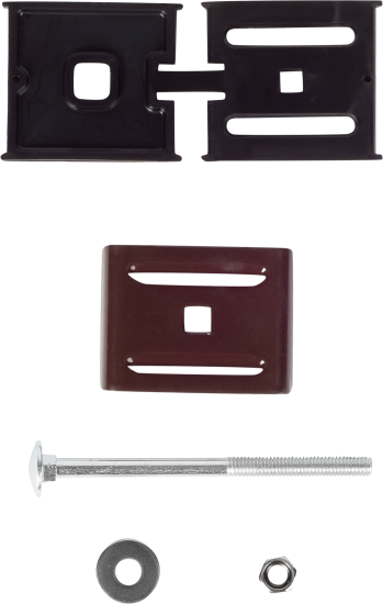 Скоба для забора Grand Line 85 мм сталь RAL 8017 коричневый