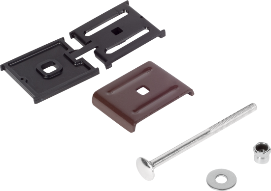 Скоба для забора Grand Line 85 мм сталь RAL 8017 коричневый