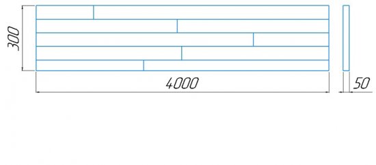 Тетива сращенная лиственница сорт Экстра 50x300x4000 мм