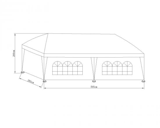 Павильон садовый Bruma 100G 3x6 м цвет белый