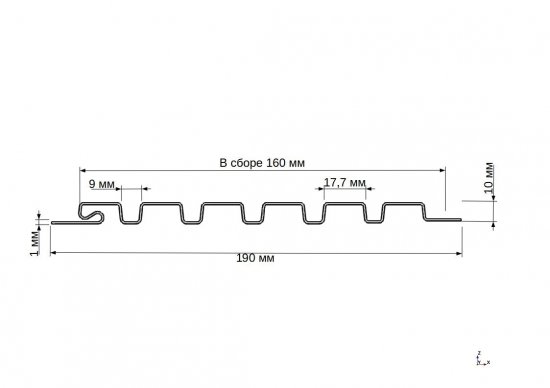 Стеновая панель ПВХ рейка платан 2700x160x10 мм 0.432 м²