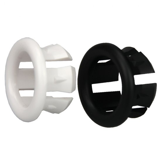 Обрамление перелива для раковины ø25 мм пластик белый/черный 2 шт.
