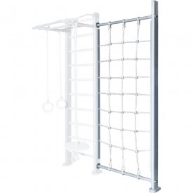Стойка с сеткой Perfetto sport Verticale in legno con rete grigio