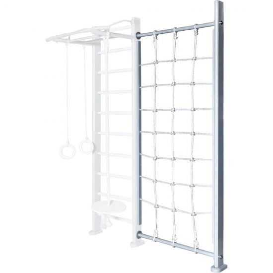 Стойка с сеткой Perfetto sport Verticale in legno con rete grigio