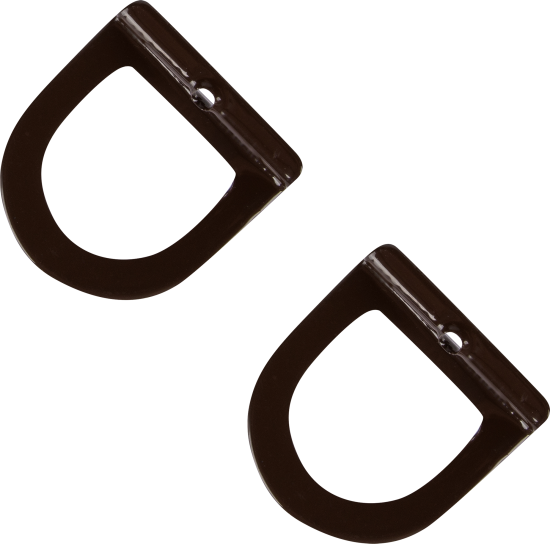 Ручка москитной сетки металл цвет коричневый, 2 шт.