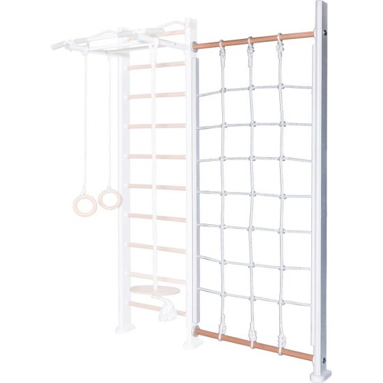 Стойка с сеткой Perfetto sport Verticale in legno con rete bianco-naturale