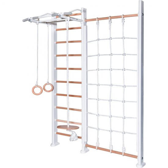 ДСК Perfetto sport Scala in legno con rete bianco-naturale