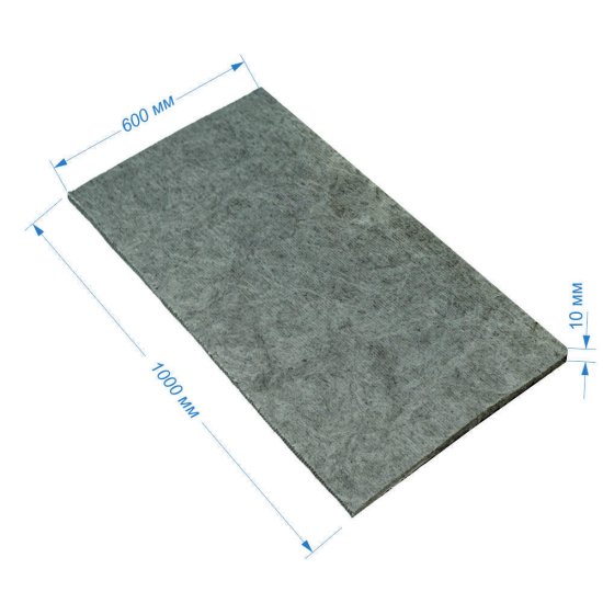 Картон базальтовый ОБМ 10х600х1000 мм 1,8 кв.м