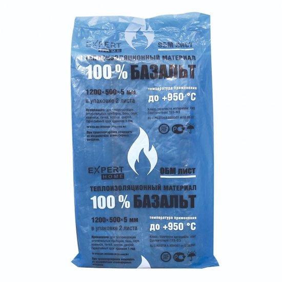 Лист базальтовый ОБМ 5х500х1200 мм 1,2 кв.м