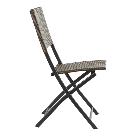Стул садовый складной Zena Origami 44x84x59 см, искусственный ротанг, цвет тёмно-коричневый