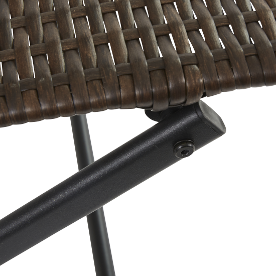 Стул садовый складной Zena Origami 44x84x59 см, искусственный ротанг, цвет тёмно-коричневый