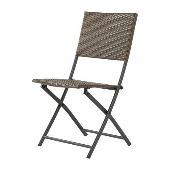 Стул садовый складной Zena Origami 44x84x59 см, искусственный ротанг, цвет тёмно-коричневый