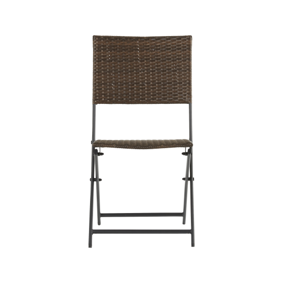 Стул садовый складной Zena Origami 44x84x59 см, искусственный ротанг, цвет тёмно-коричневый