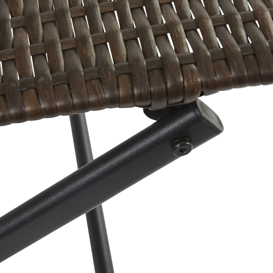 Стул садовый складной Zena Origami 44x84x59 см, искусственный ротанг, цвет тёмно-коричневый