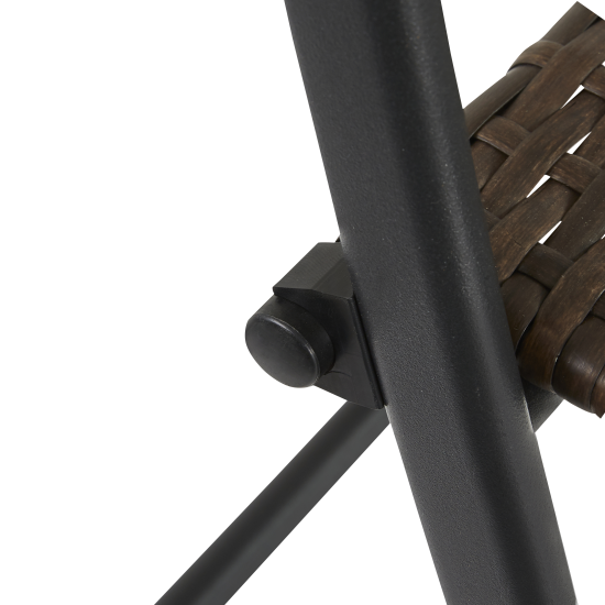 Стул садовый складной Zena Origami 44x84x59 см, искусственный ротанг, цвет тёмно-коричневый