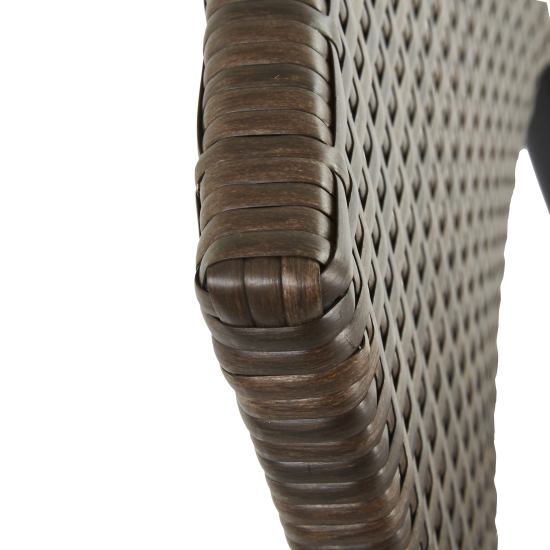 Стул садовый складной Zena Origami 44x84x59 см, искусственный ротанг, цвет тёмно-коричневый