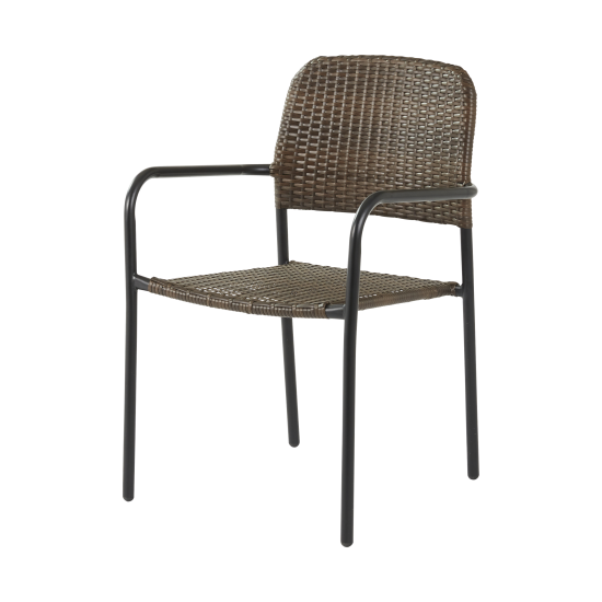 Кресло садовое Zena Fix 55x84.5x60 см, искусственный ротанг, цвет тёмно-коричневый